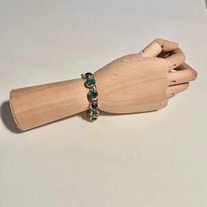 Myka Green, Black and Silver Bracelet